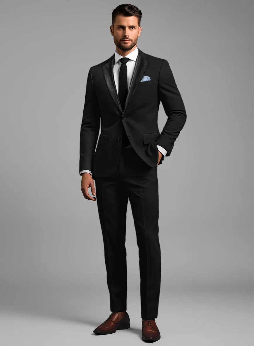 Napolean Black Wool Tuxedo Suit