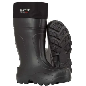 Nats Men's Winter Work Boots 1590 | EVA Waterproof, Plain Toe, Removable Laminated Wool Liner, -70°C Rated, Auto Clean Outsole | Sizes 7-13