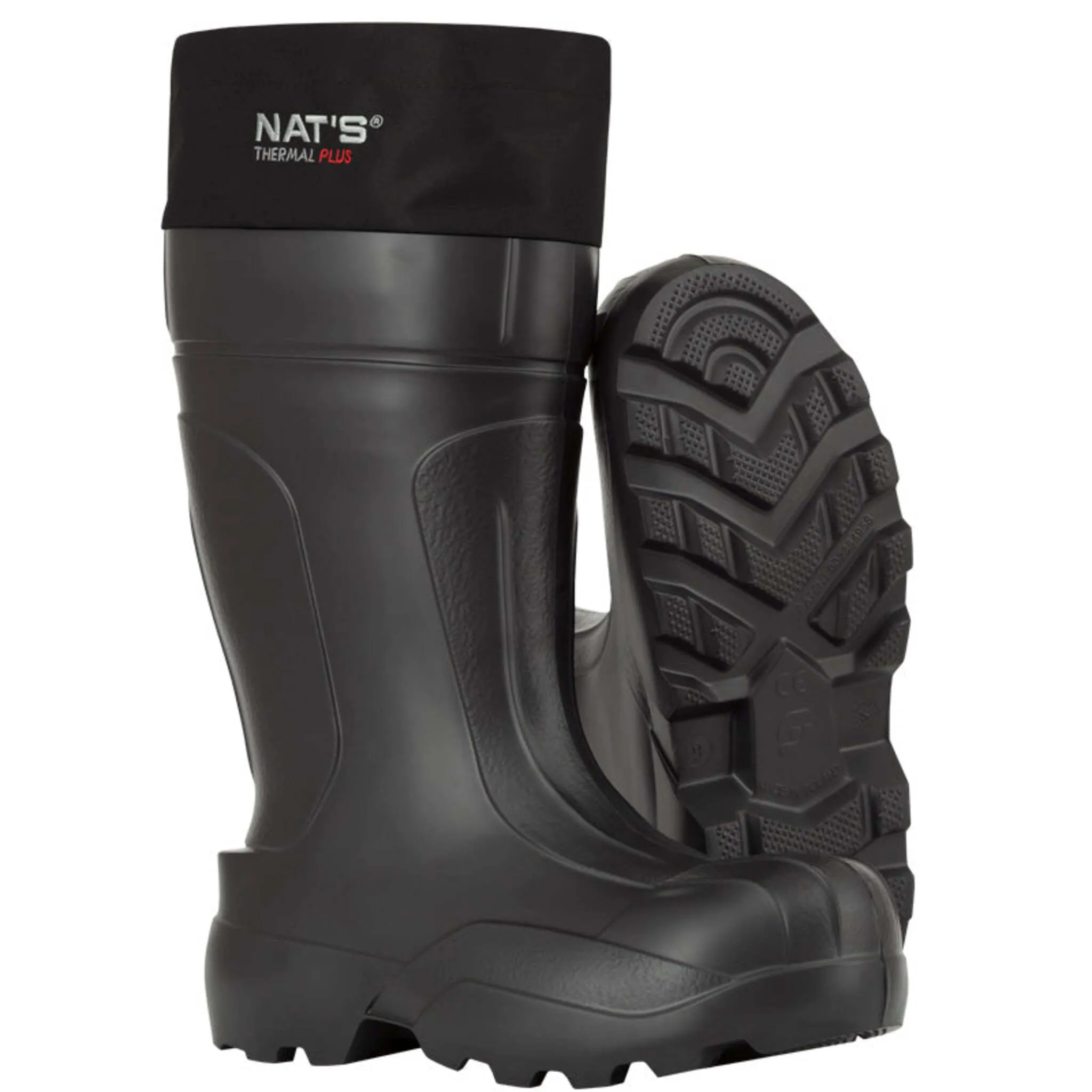 Nats Men's Winter Work Boots 1590 | EVA Waterproof, Plain Toe, Removable Laminated Wool Liner, -70°C Rated, Auto Clean Outsole | Sizes 7-13
