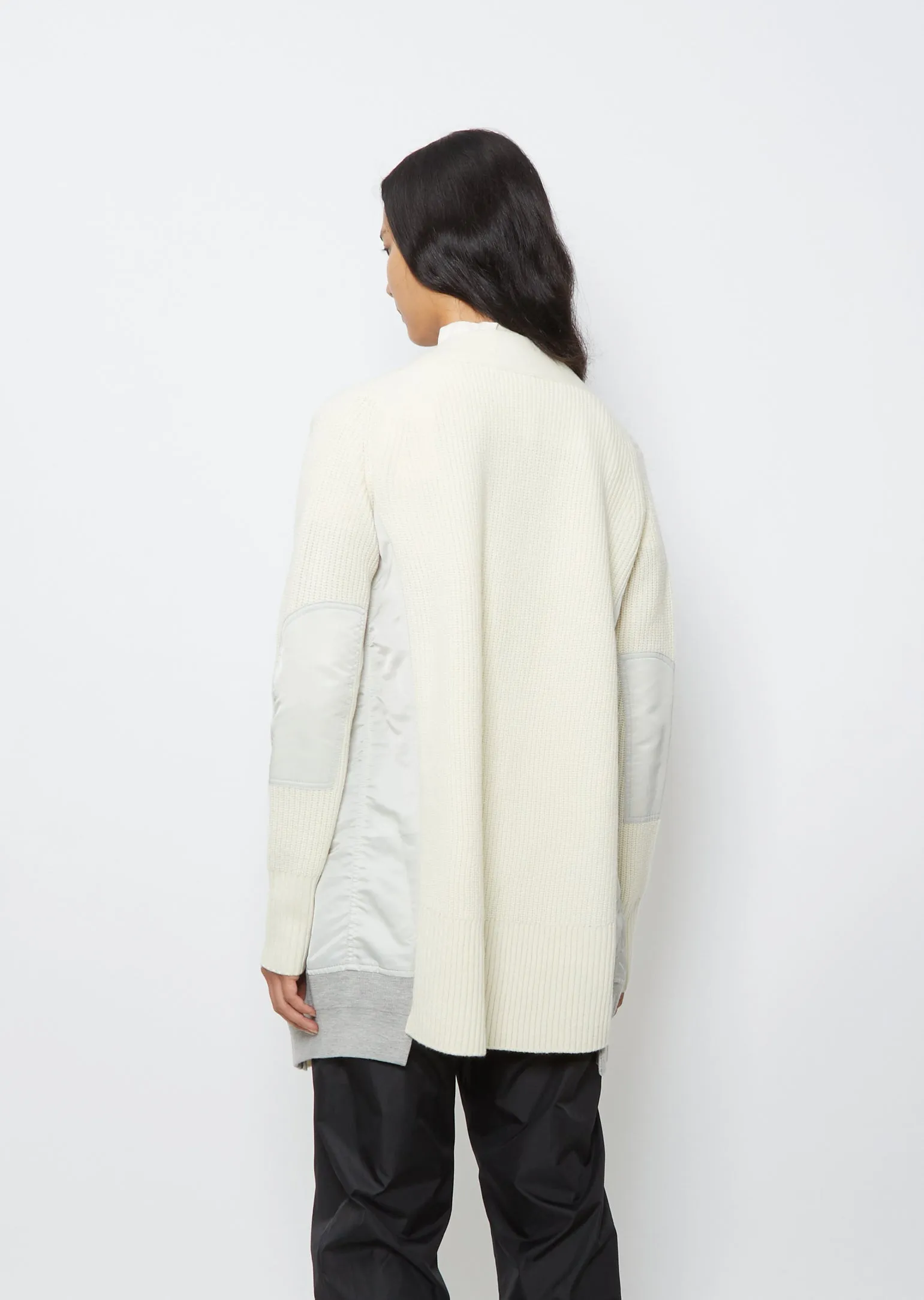 Nylon Twill x Wool Cardigan