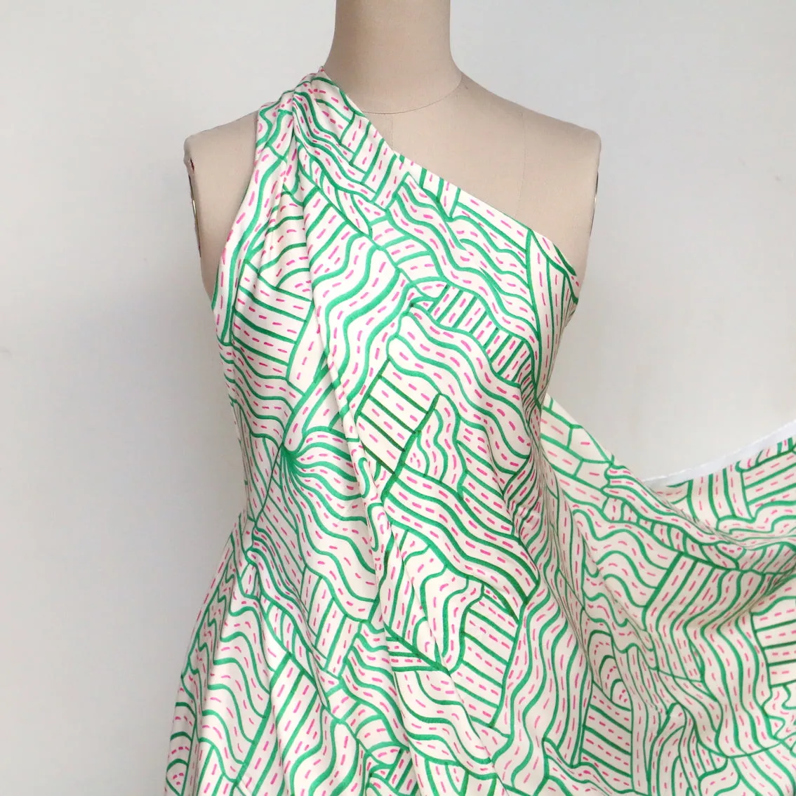 On The Road Again Viscose Twill Sateen