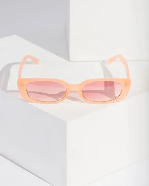Peach Slimline Sunglasses