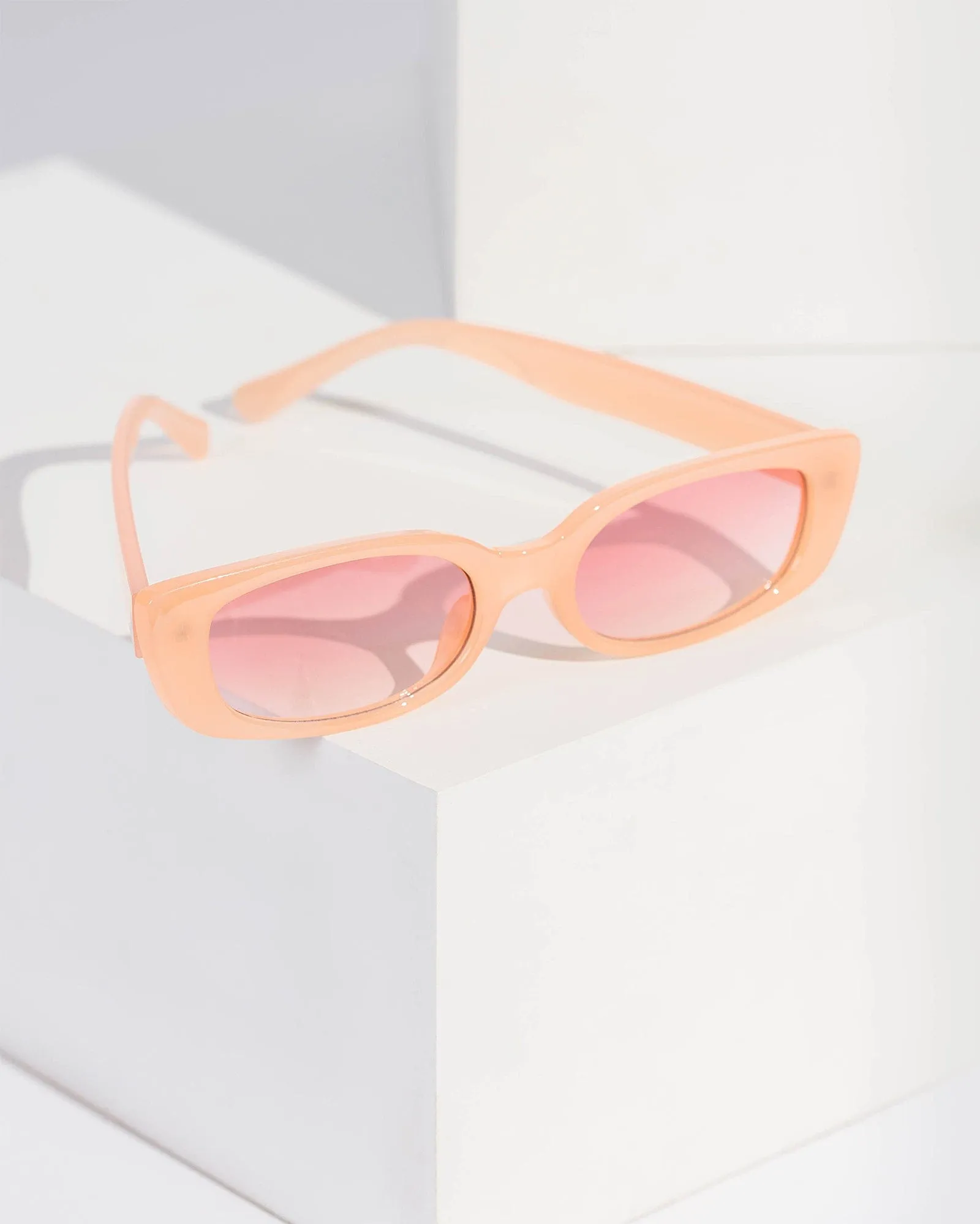 Peach Slimline Sunglasses