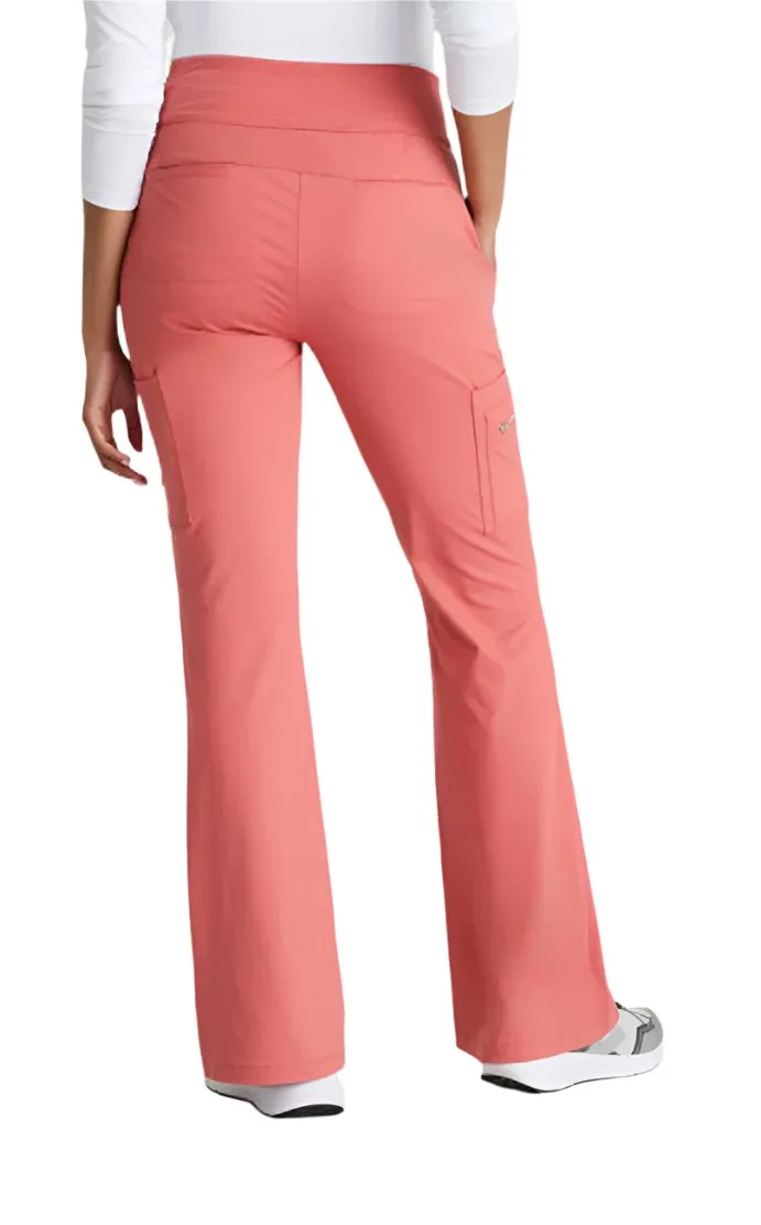 Performance Knit by Barco Sprint Knit 7-Pocket High-Rise Flare Leg Scrub Pant-Petite/Tall