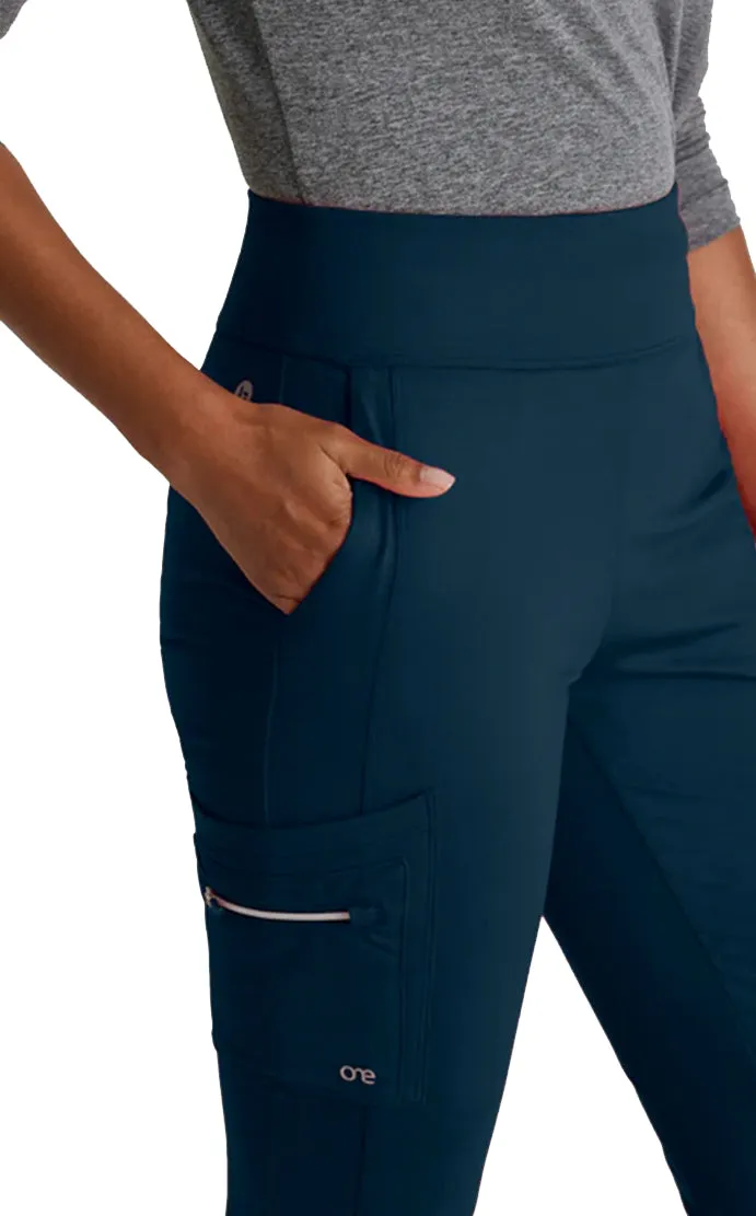 Performance Knit by Barco Sprint Knit 7-Pocket High-Rise Flare Leg Scrub Pant-Petite/Tall
