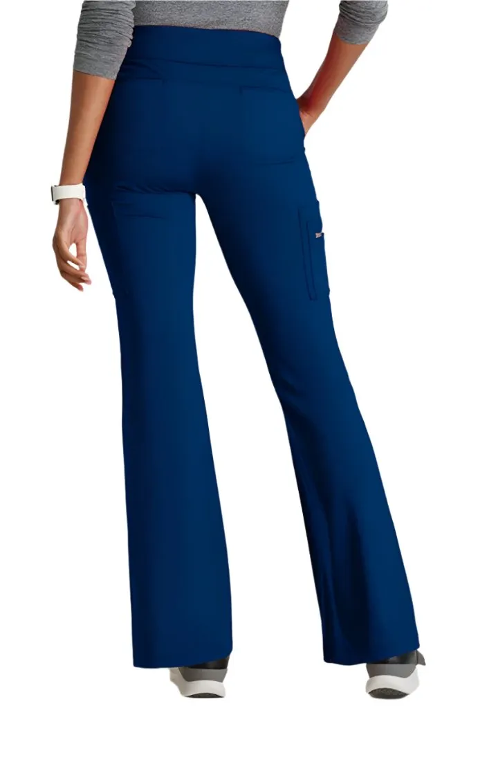 Performance Knit by Barco Sprint Knit 7-Pocket High-Rise Flare Leg Scrub Pant-Petite/Tall