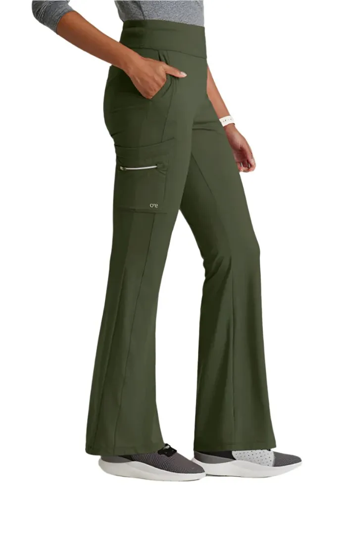 Performance Knit by Barco Sprint Knit 7-Pocket High-Rise Flare Leg Scrub Pant-Petite/Tall