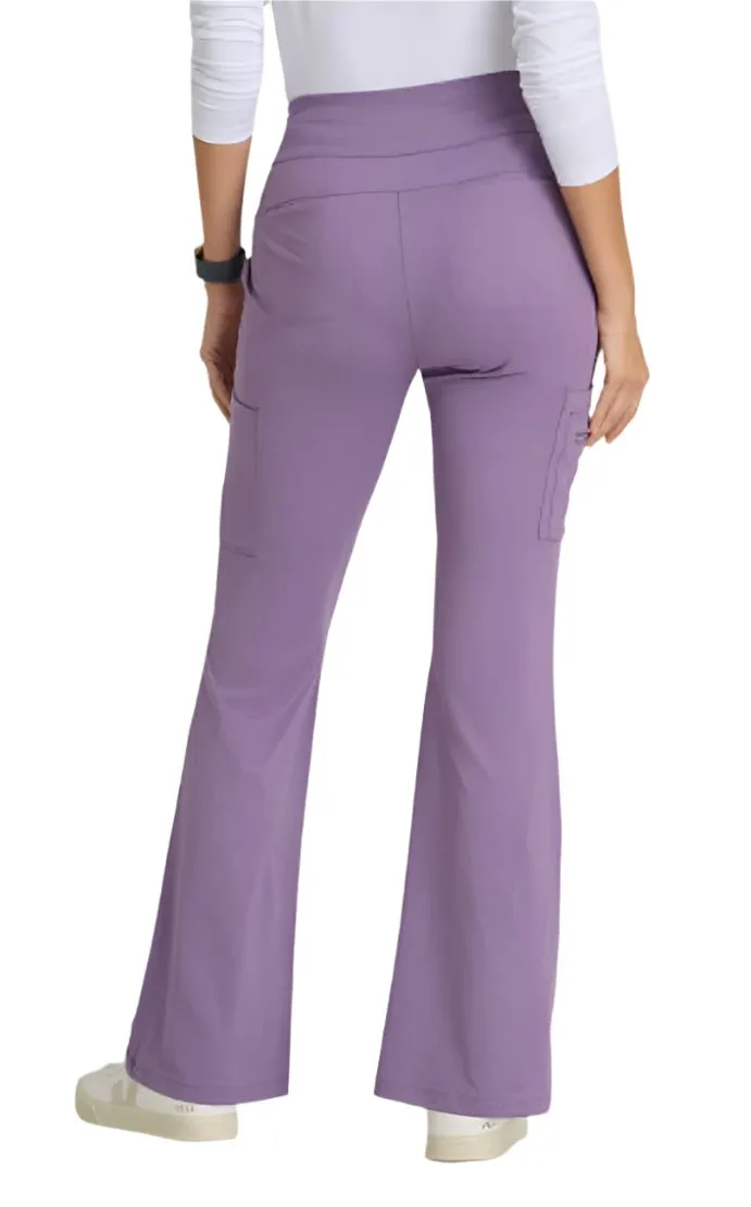 Performance Knit by Barco Sprint Knit 7-Pocket High-Rise Flare Leg Scrub Pant-Petite/Tall