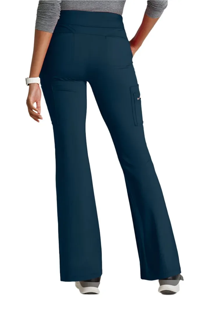 Performance Knit by Barco Sprint Knit 7-Pocket High-Rise Flare Leg Scrub Pant-Petite/Tall