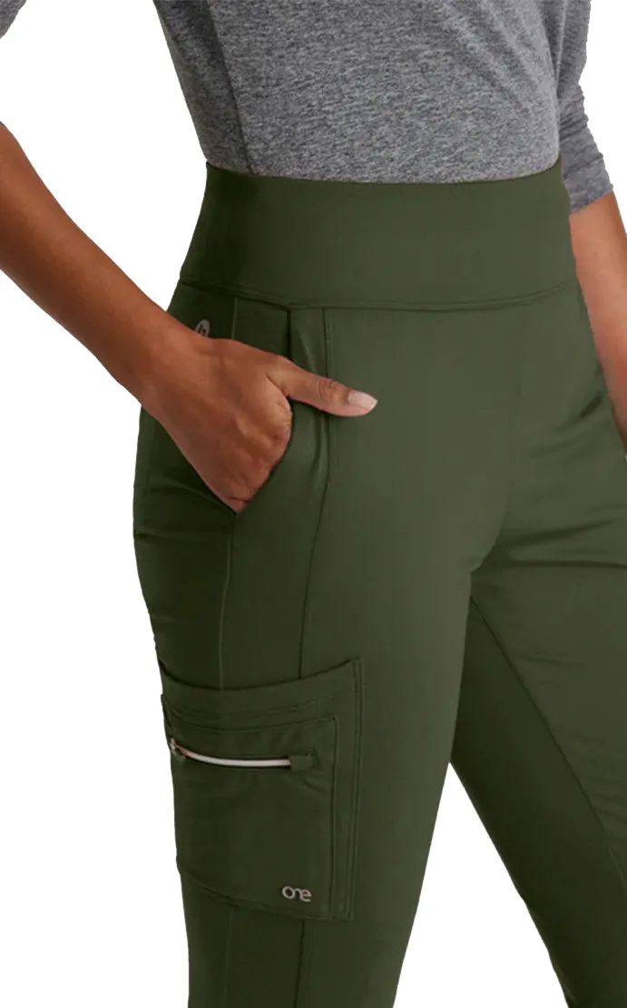 Performance Knit by Barco Sprint Knit 7-Pocket High-Rise Flare Leg Scrub Pant-Petite/Tall