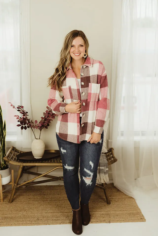 Plaid Colorblock Jacket