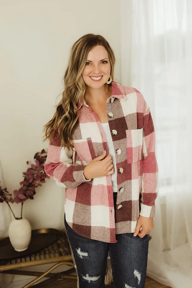Plaid Colorblock Jacket