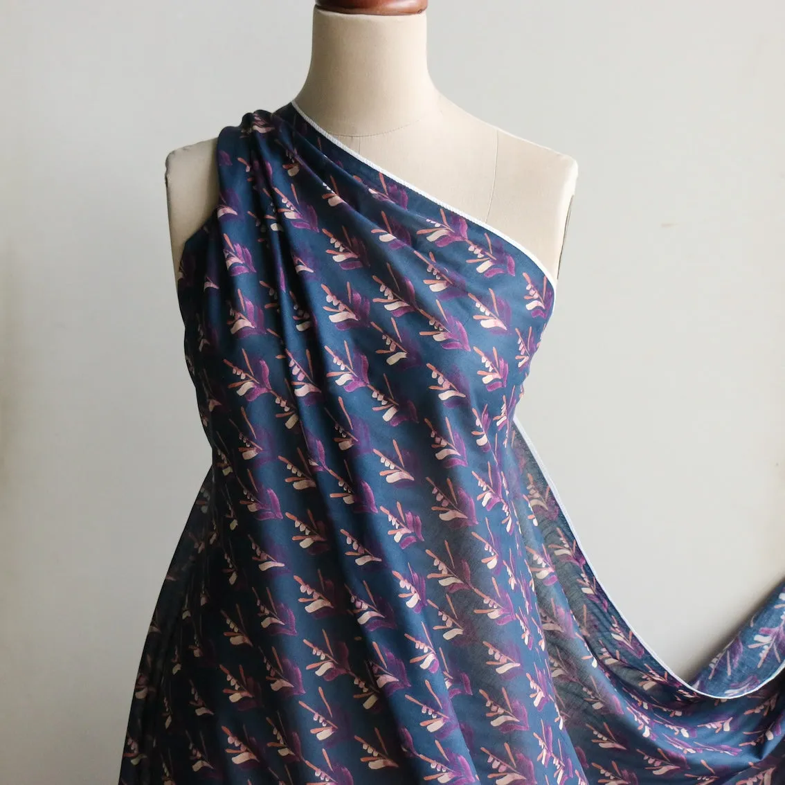 Plum Forest Cotton/Silk Voile