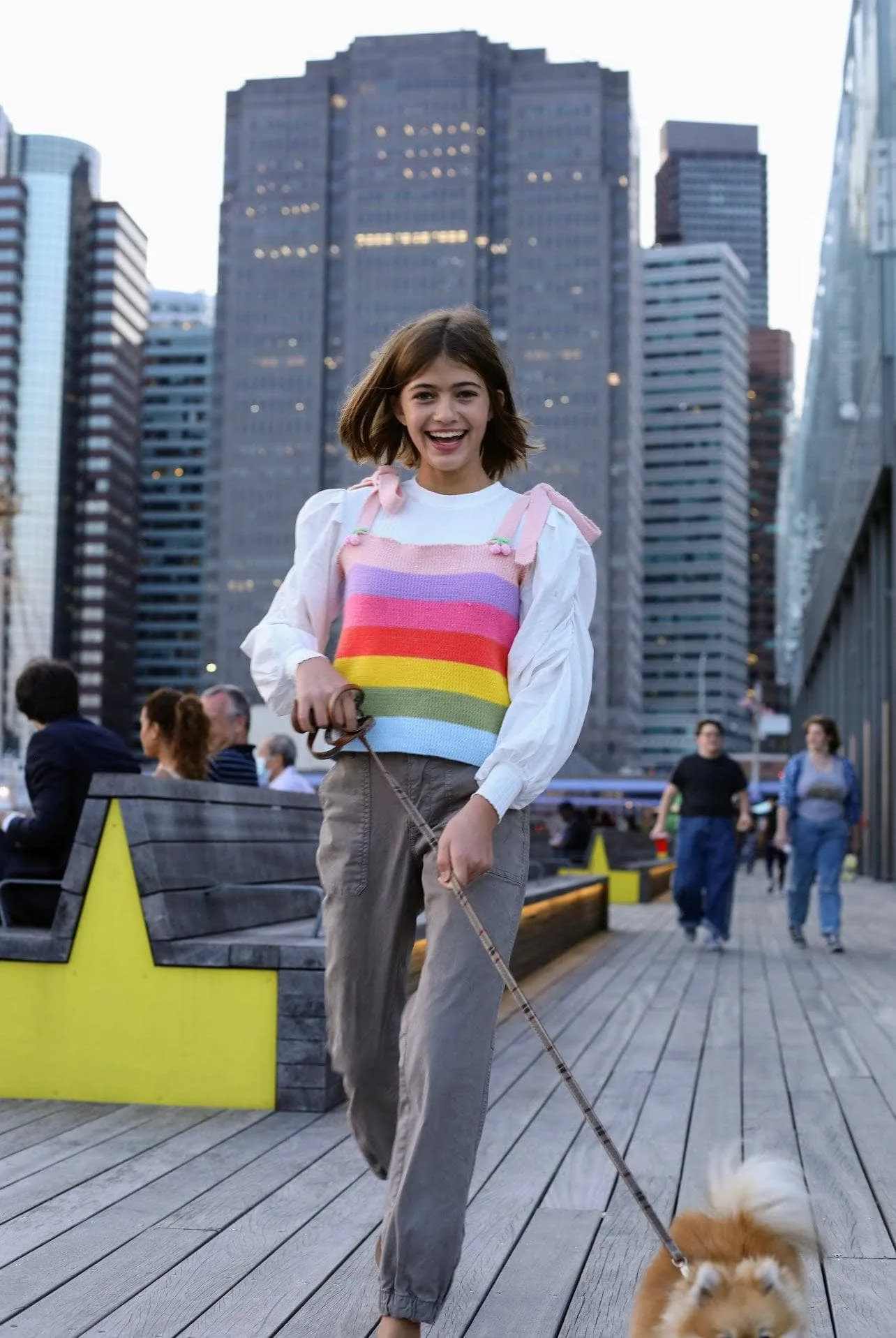 Rainbow Knit Layered Top