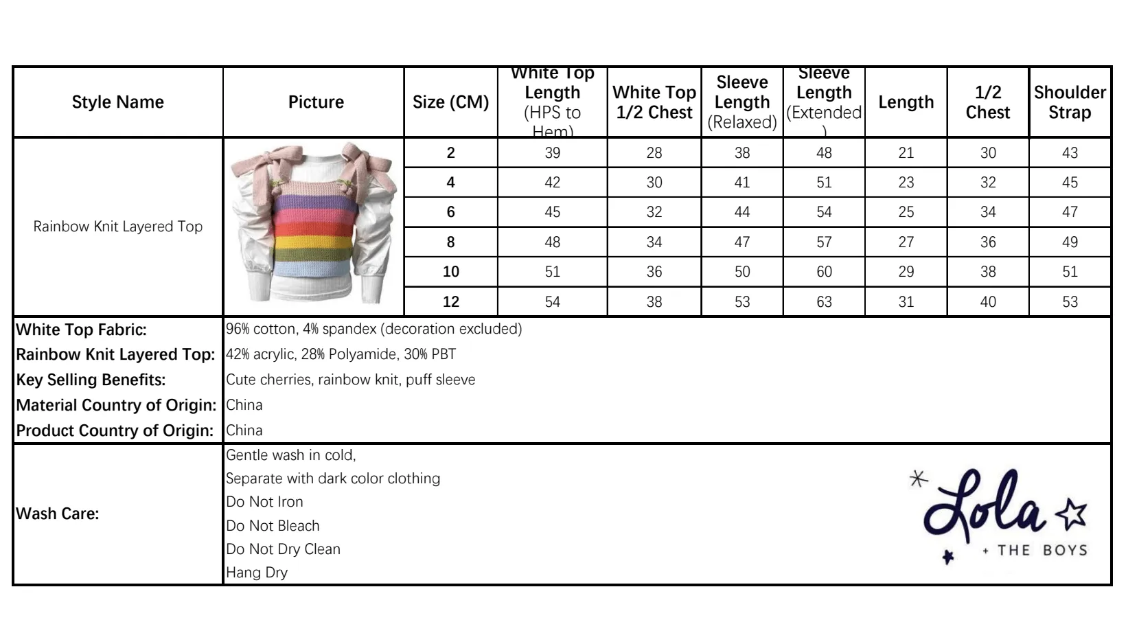 Rainbow Knit Layered Top