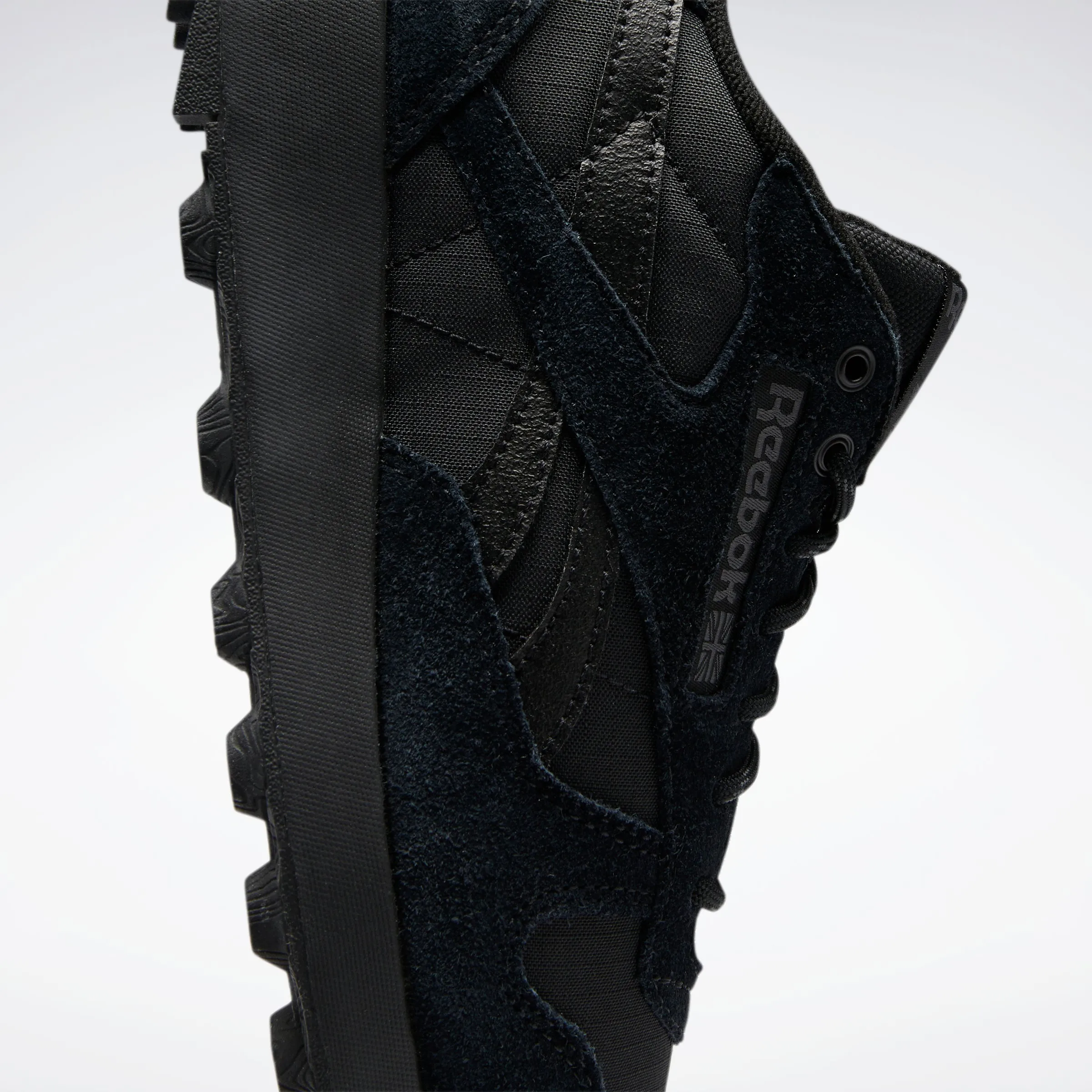 Reebok Footwear Men Classic Leather Shoes Cblack/Cblack/Purgry