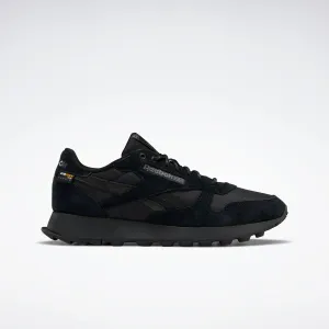 Reebok Footwear Men Classic Leather Shoes Cblack/Cblack/Purgry