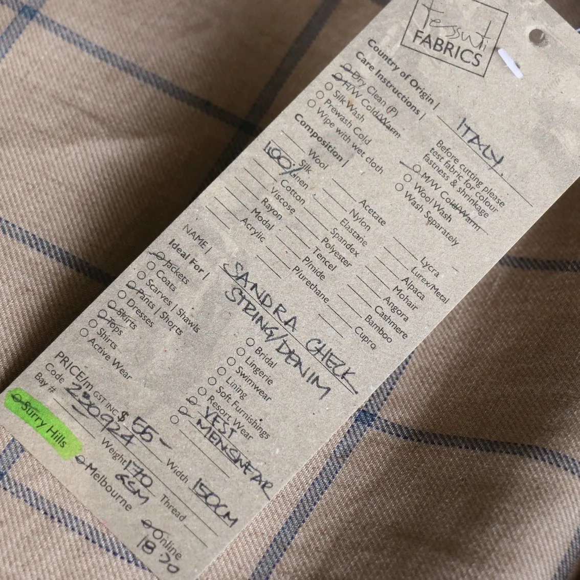 Sandra Check Linen