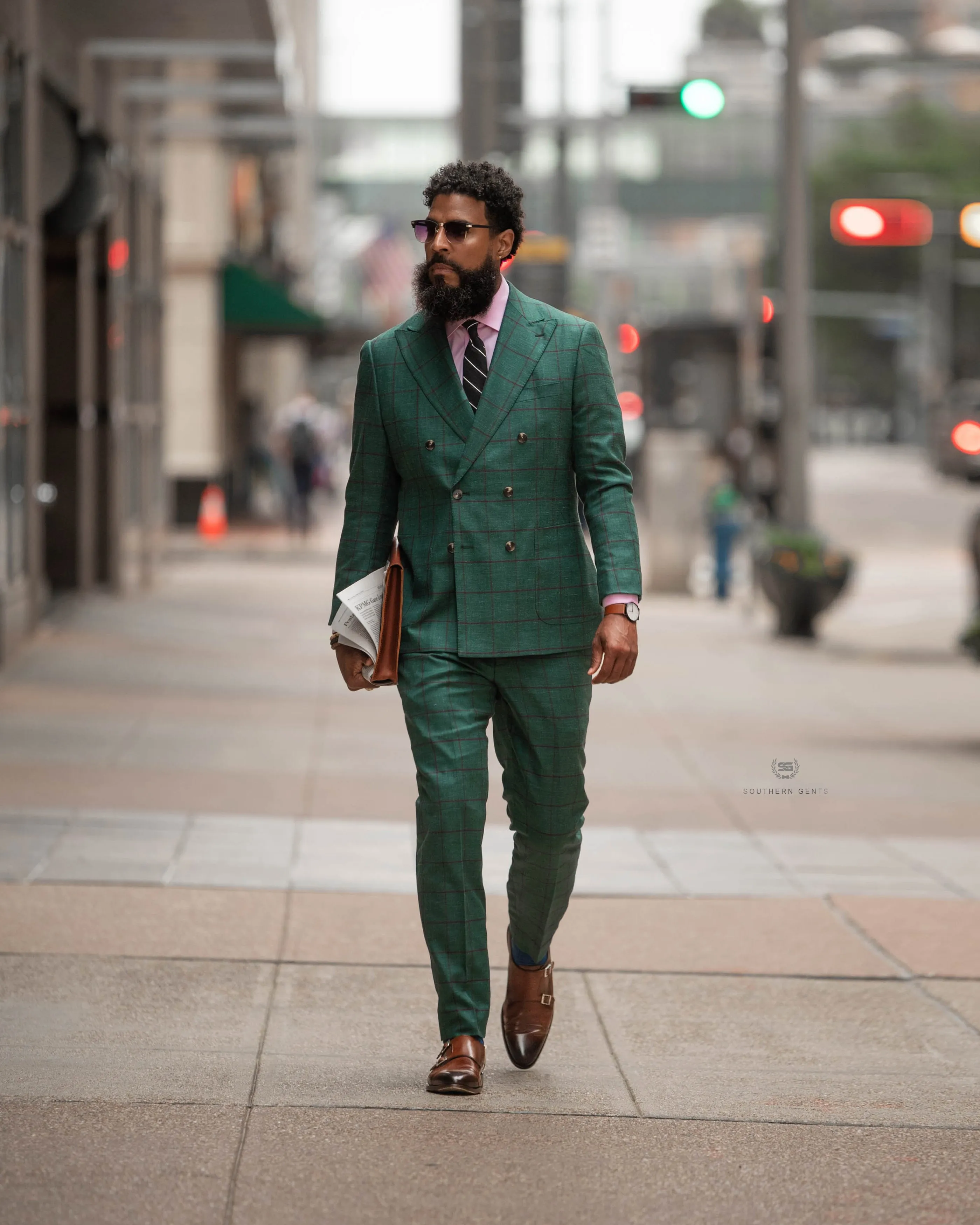 SG Dress Trouser - Green Window Pane