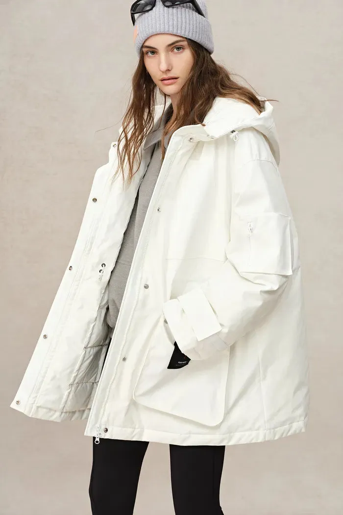 Sogne Parka Goose Down Jacket in Waterproof Fabric