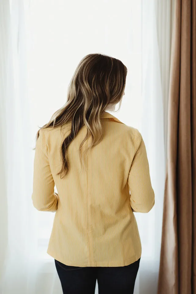 Striped Linen Blazer