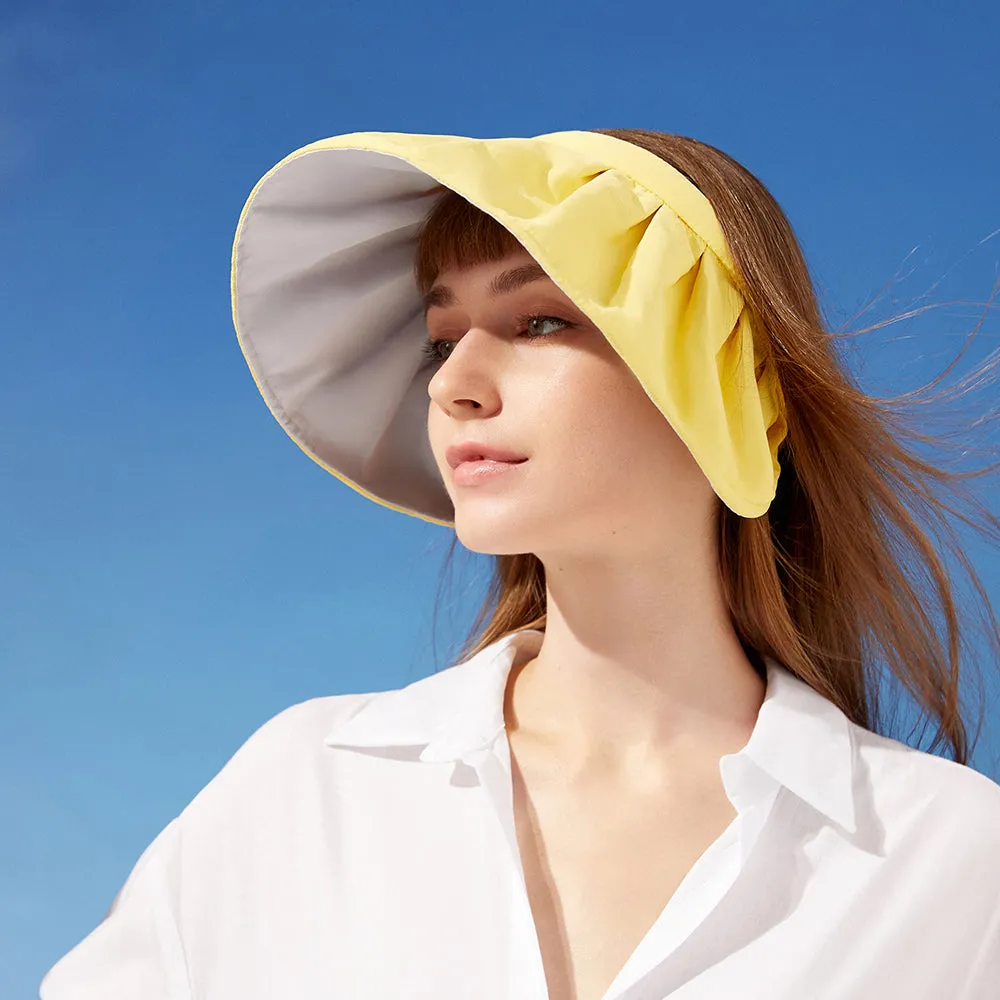 Sun Protection Wide Brim Foldable Hats Roll-Up Headband Visor UPF 50 