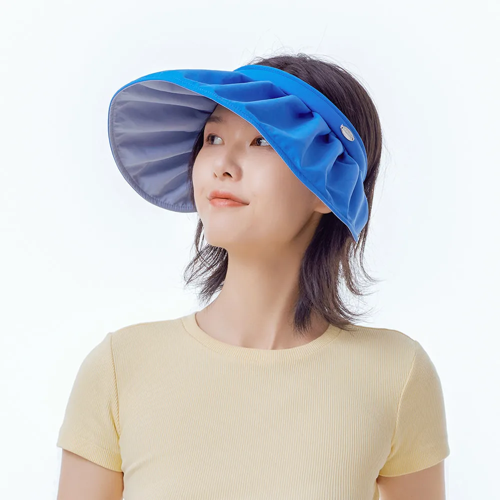 Sun Protection Wide Brim Foldable Hats Roll-Up Headband Visor UPF 50 