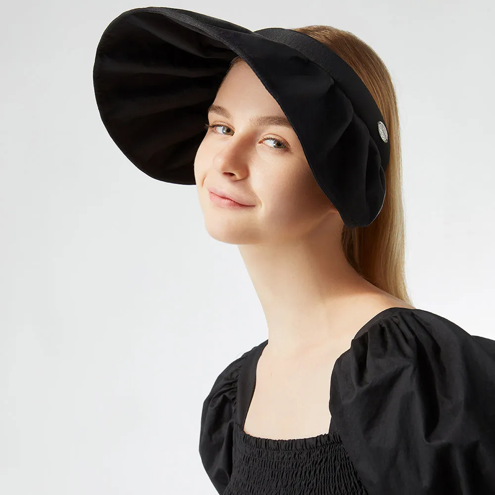 Sun Protection Wide Brim Foldable Hats Roll-Up Headband Visor UPF 50 