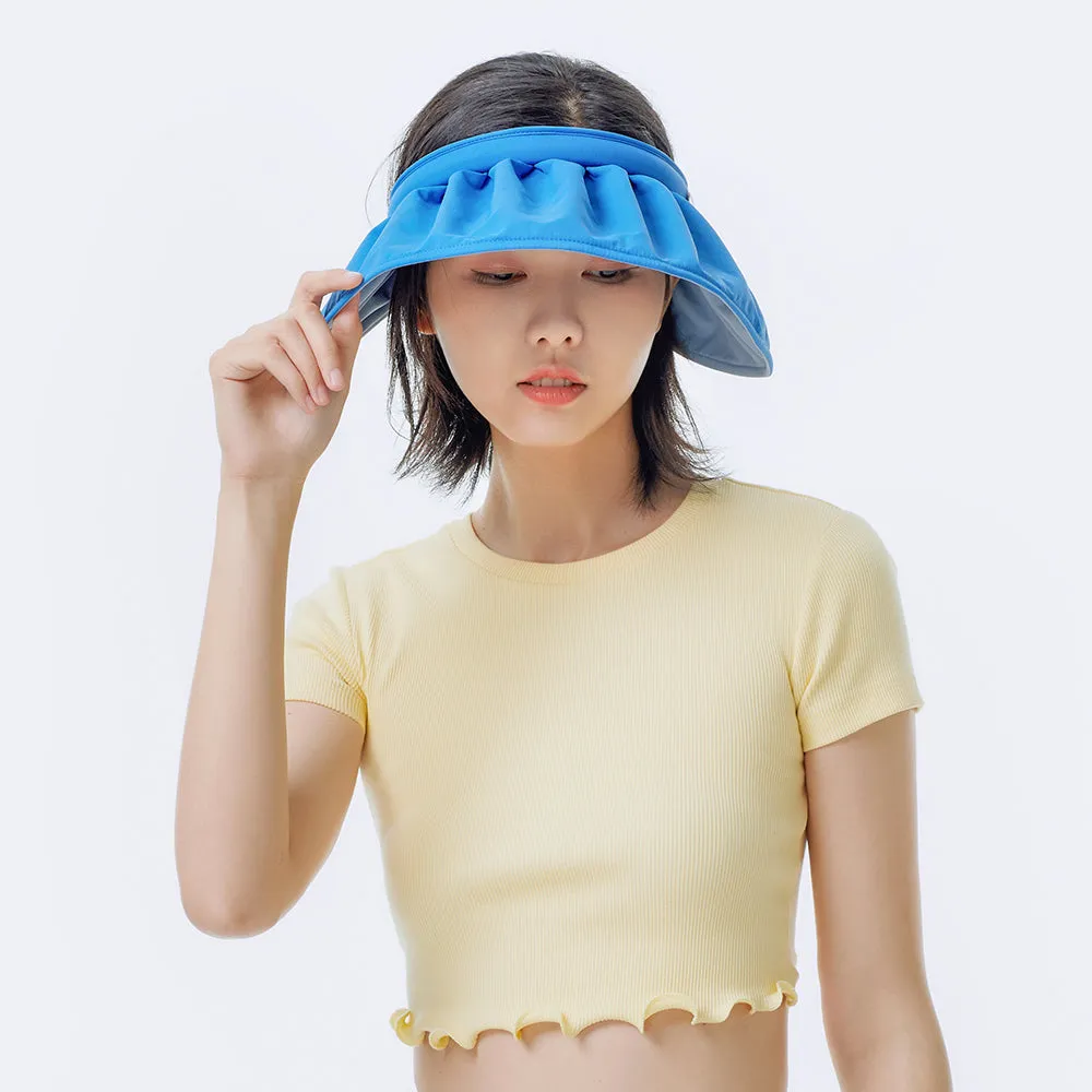 Sun Protection Wide Brim Foldable Hats Roll-Up Headband Visor UPF 50 
