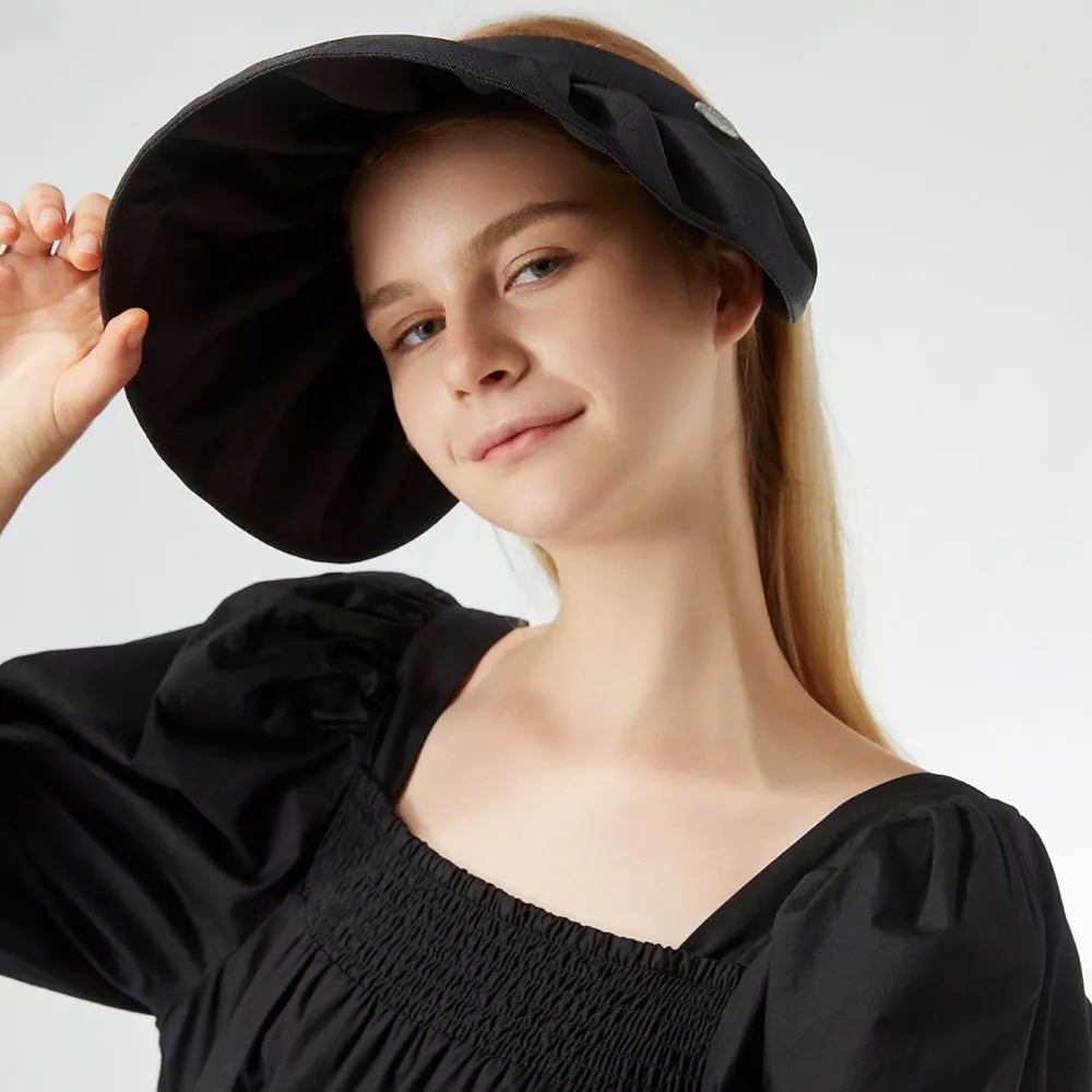 Sun Protection Wide Brim Foldable Hats Roll-Up Headband Visor UPF 50 