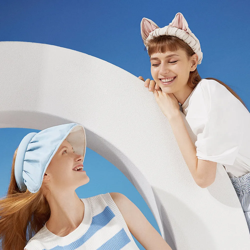 Sun Protection Wide Brim Foldable Hats Roll-Up Headband Visor UPF 50 
