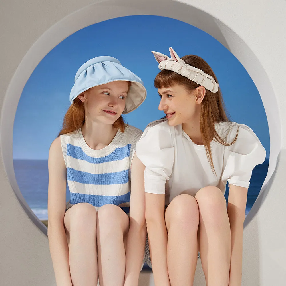 Sun Protection Wide Brim Foldable Hats Roll-Up Headband Visor UPF 50 