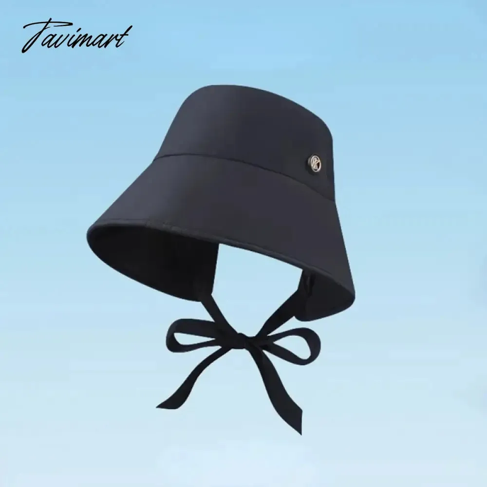 TAVIMART  -  Japanese Strap Bucket Hats for Women Ins Korean Streamer Sun Hat Outdoor Riding UV Protection Camping Sun Protection Caps