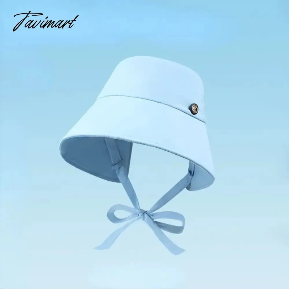 TAVIMART  -  Japanese Strap Bucket Hats for Women Ins Korean Streamer Sun Hat Outdoor Riding UV Protection Camping Sun Protection Caps
