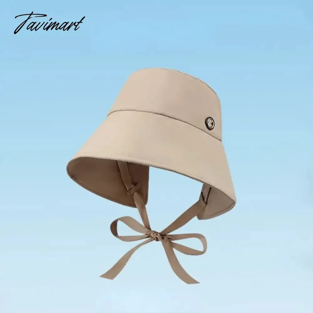 TAVIMART  -  Japanese Strap Bucket Hats for Women Ins Korean Streamer Sun Hat Outdoor Riding UV Protection Camping Sun Protection Caps