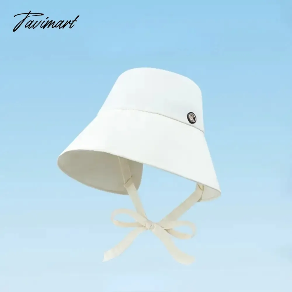 TAVIMART  -  Japanese Strap Bucket Hats for Women Ins Korean Streamer Sun Hat Outdoor Riding UV Protection Camping Sun Protection Caps