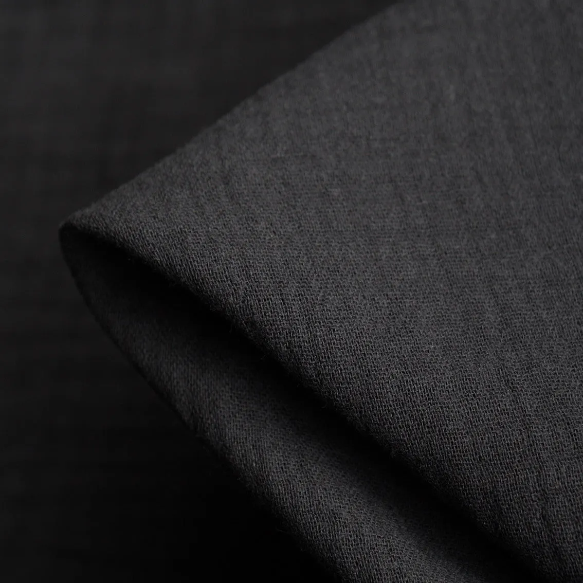 Tumbled Black Double Gauze