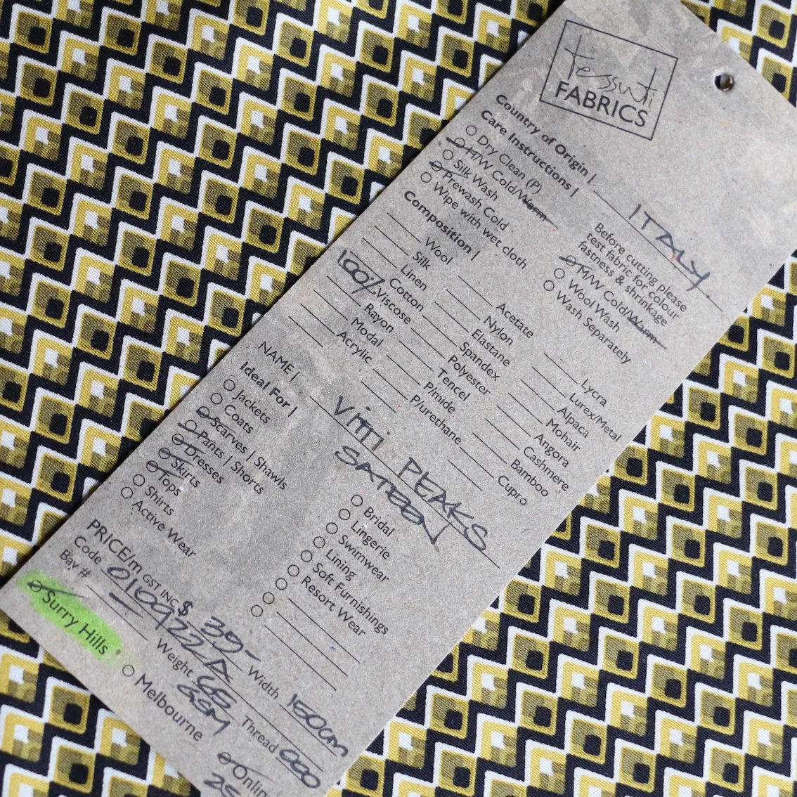 Vitti Peaks Viscose Sateen