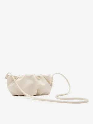 Women Accessories Off-White Pleated Sling Bag