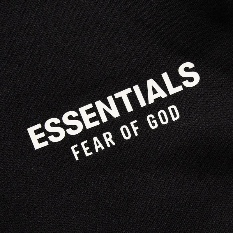 Women's Fear Of God Essentials Fleece Cropped Crewneck - Black