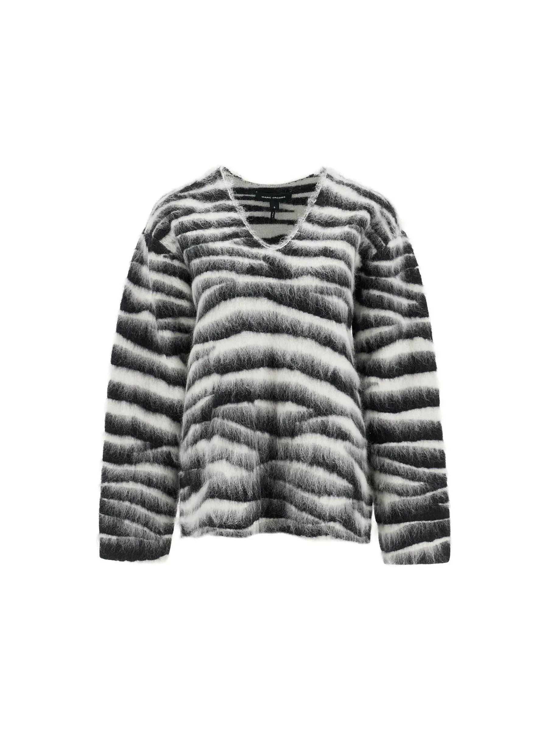 Zebra Print Wool Sweater